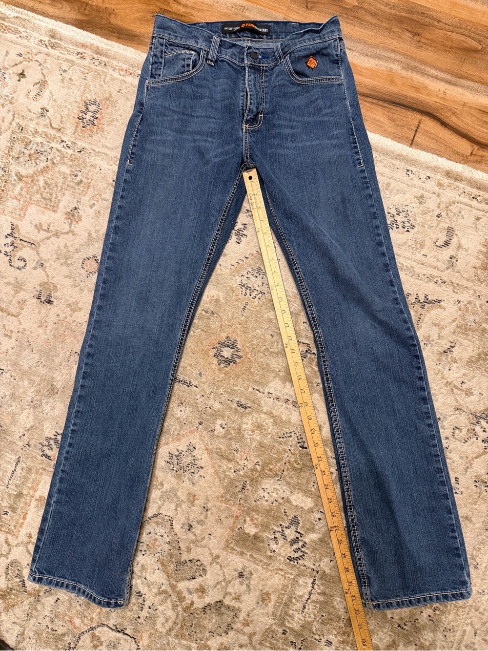Classic Blue Straight-Leg Denim Jeans - Picture 8 of 8